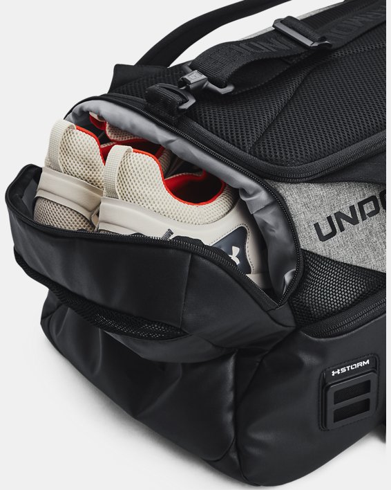 Unisex UA Contain Duo kleine Duffle-Tasche, Gray, pdpMainDesktop image number 4